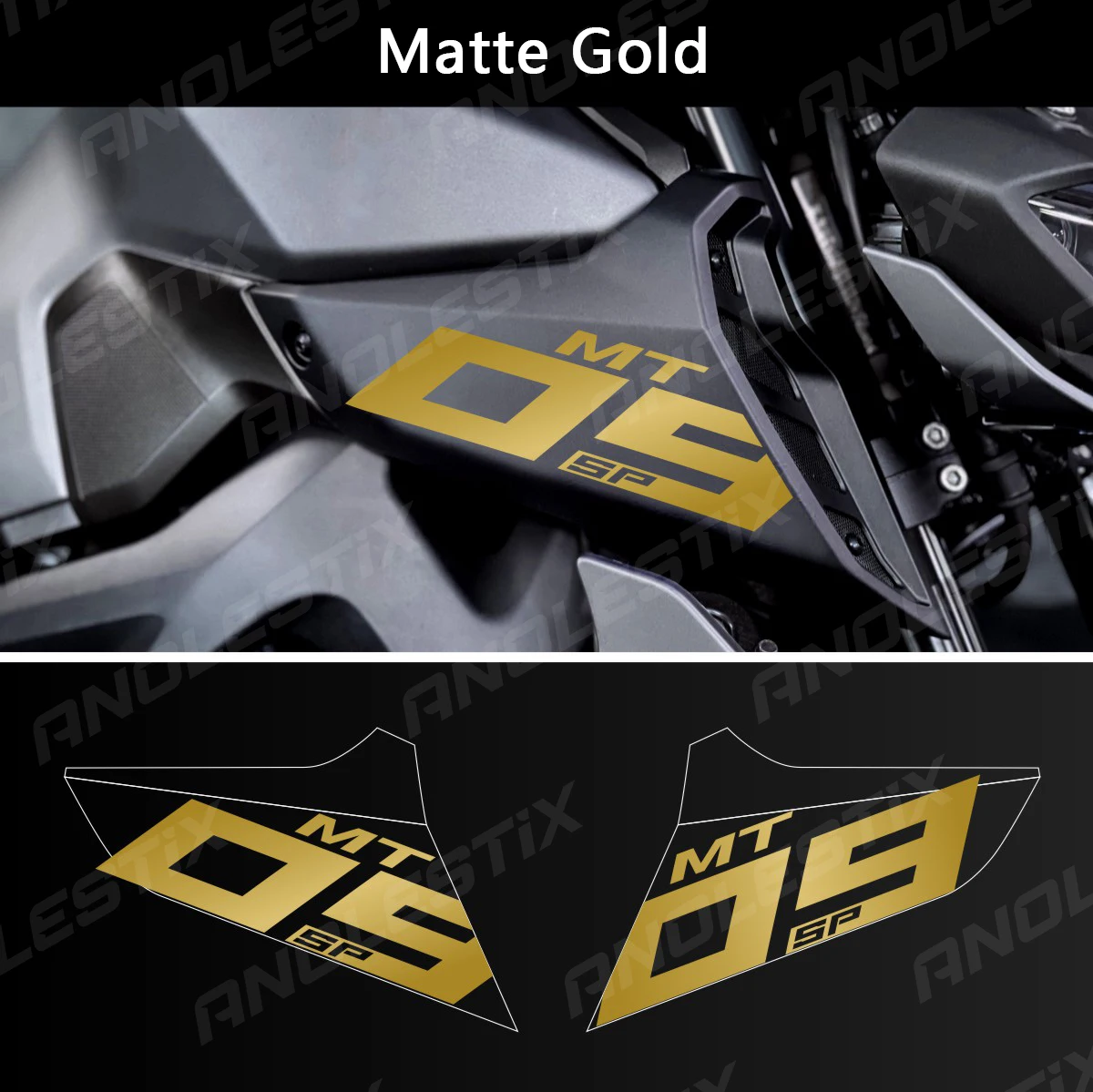 AnoleStix Reflective Motorcycle Logo Set Air Inlet Emblem Decals For YAMAHA MT09SP MT-09SP 2018 2019 2020 2020