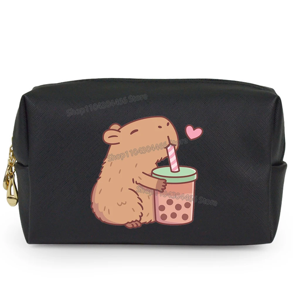 New Capybara Hand Bag Ladies Kawaii Animal Makeup Bag Lady Bags Waterproof Make Up Bags Trendy Cell Phone Purses for Female Gift