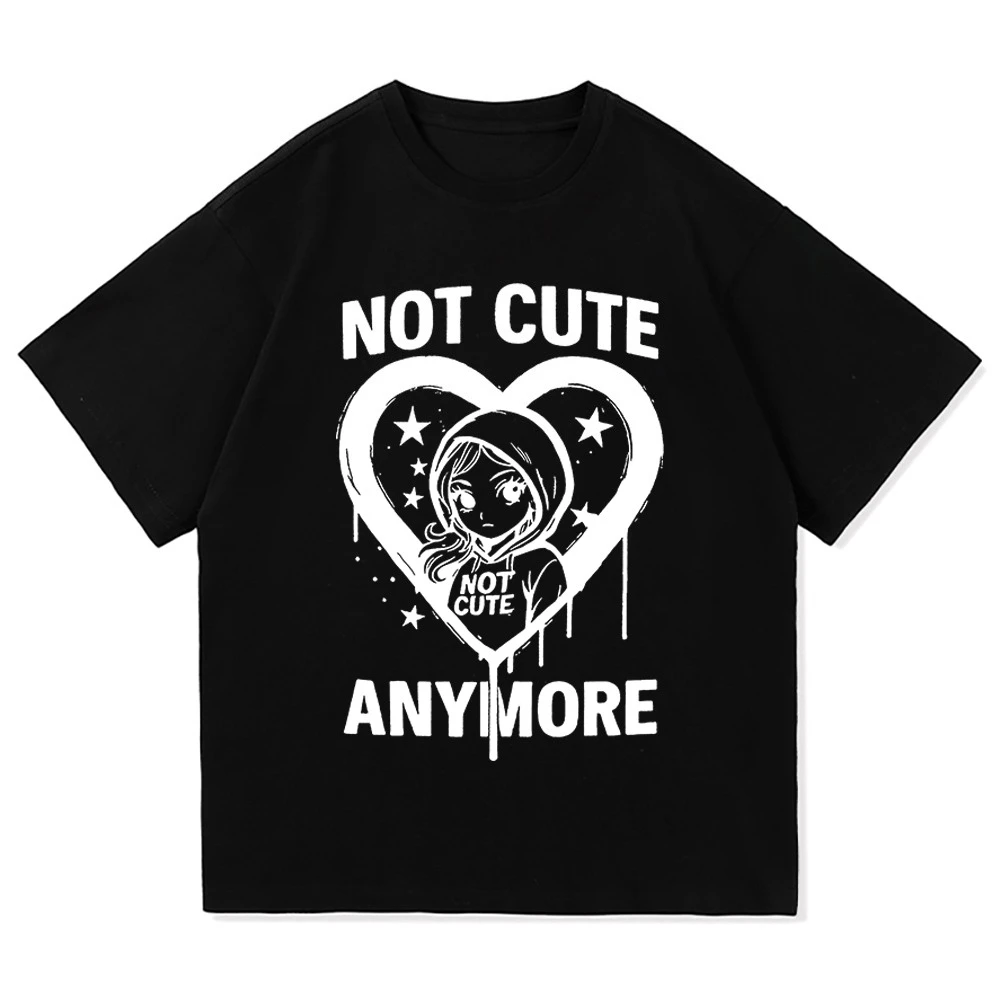 ILLIT Not Cute Anymore Album TShirt Fashion Men/women Clothing Harajuku High Quality  Cotton Male Vintage Short-sleeved top