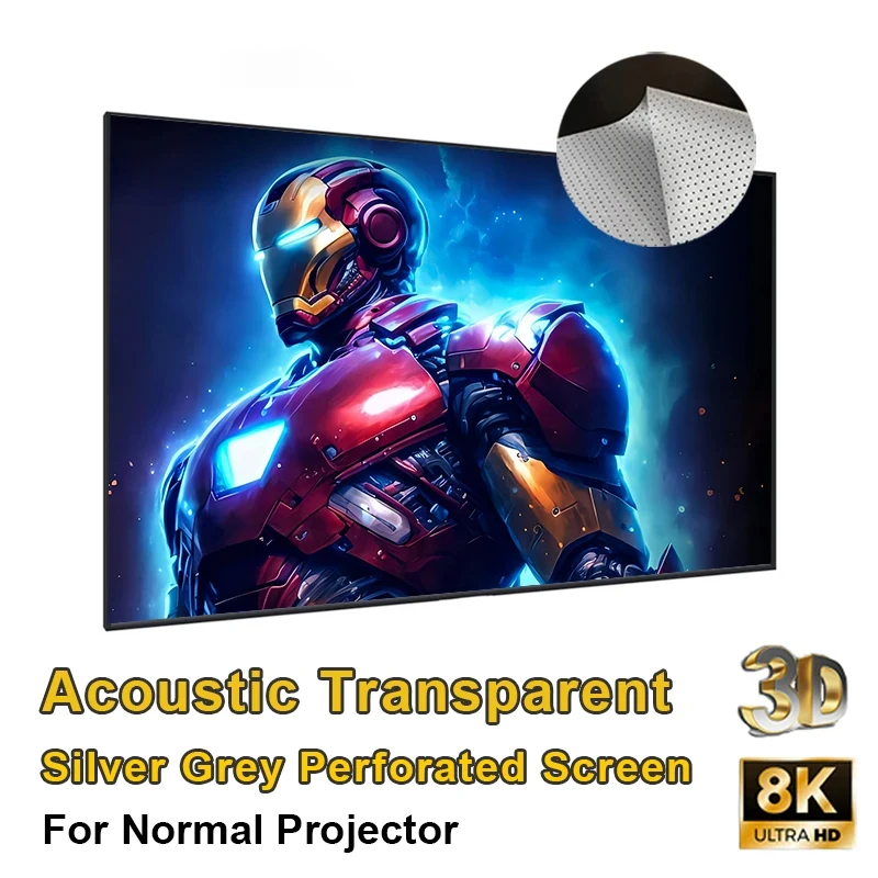 

2024 NEW 100 ~ 150 Inch 4K Electric Motorized Floor Rising Projection Screen Black Crystal ALR Screen For Long Throw Projectors