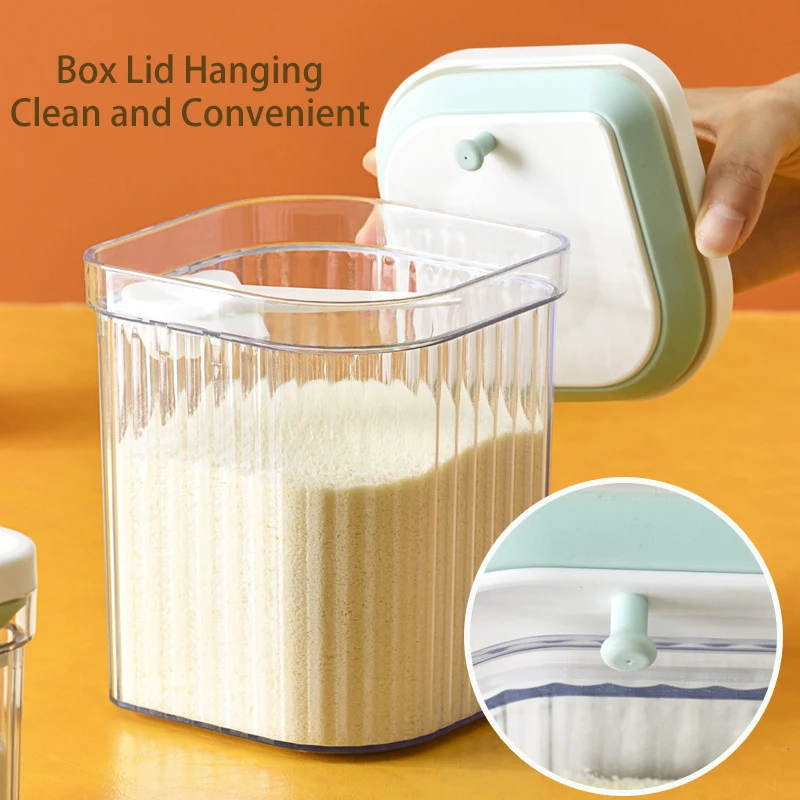 Baby Milk Powder Storage Box Press Type Tea Coffee Bean Food Sealing Moisture Proof Portable BPA-Free Kitchen Airtight Jar