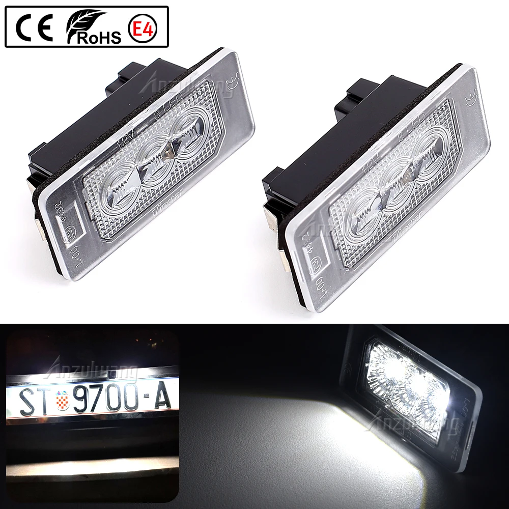 For VW Golf 6 7 Variant Passat B6 B7 Variant Jetta MK6 Sharan Touran Touareg 24SMD Error Free Led License Plate Light Tail Lamp