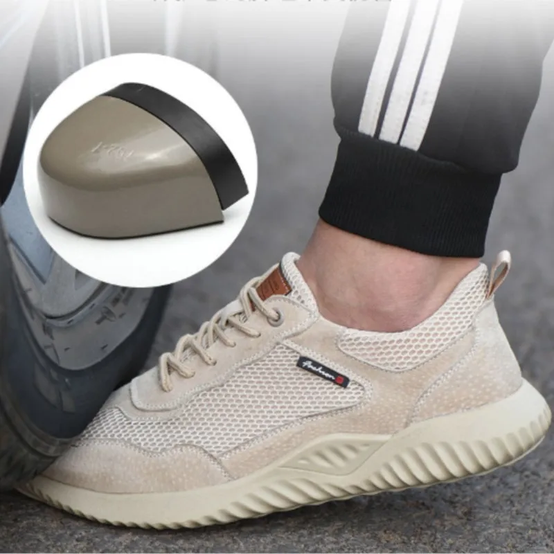  Labor protection shoes Breathable mesh fabric anti-smashing anti-piercing safety shoes wear-resistant work shoes M911