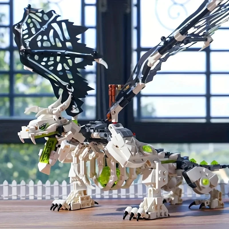 767PCS MOC Skull Wizard Dragon Model Building Blocks Compatible With Brick Toys For Kids Boys Gifts