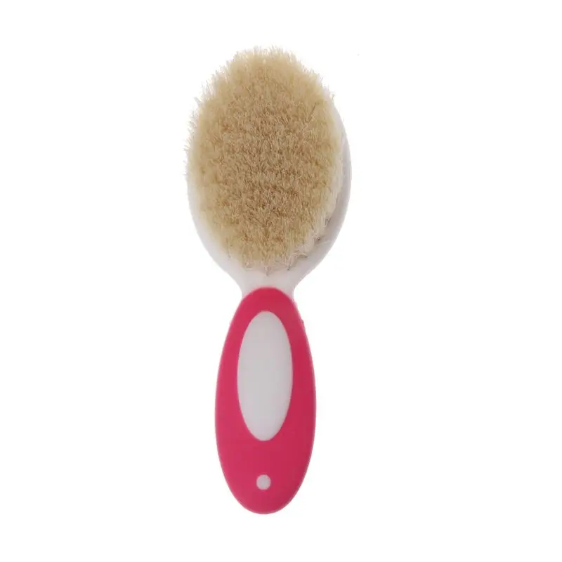 Wool Baby Brush Comb Baby Hairbrush Newborn Hair Brush Infant Comb for Head Mass