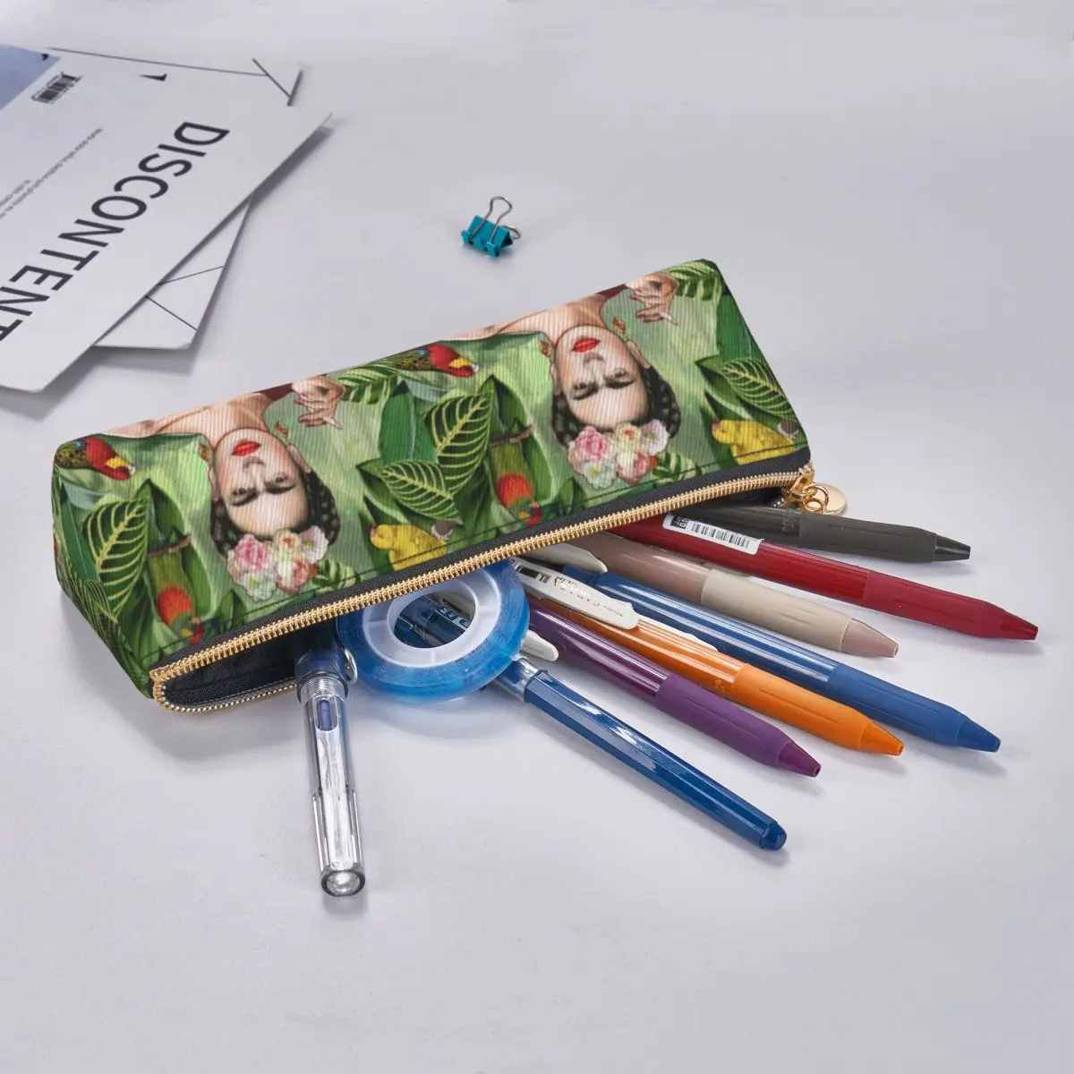 Frida Khalo Flowers Artist Painter Pencil Case for Boys Girls School Pen Box Pencil Bag Stationery Supplies Pen Holder Bag view 3