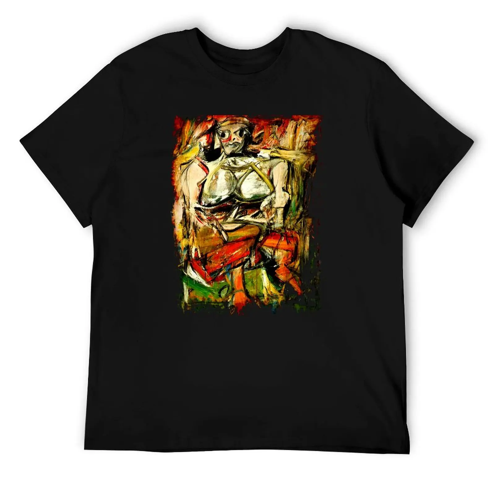 

Abstract expressionist woman Willem de Kooning painting art lover gift t shirt mask T-Shirt cotton tshirt 100% T-Shirt