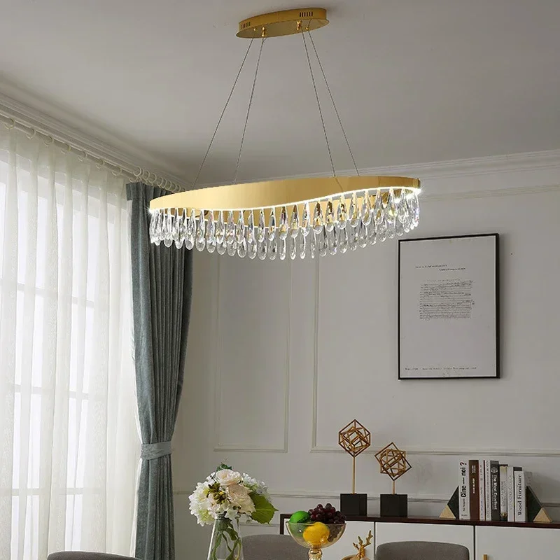 

Nordic luxury crystal chandelier modern home decoration hanging lamps lobby kitchen island hotel living room bedroom lighting
