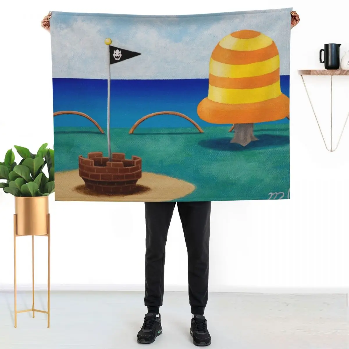 

Flagpole Throw Blanket Warm Comfortable Blanket for Office Napping