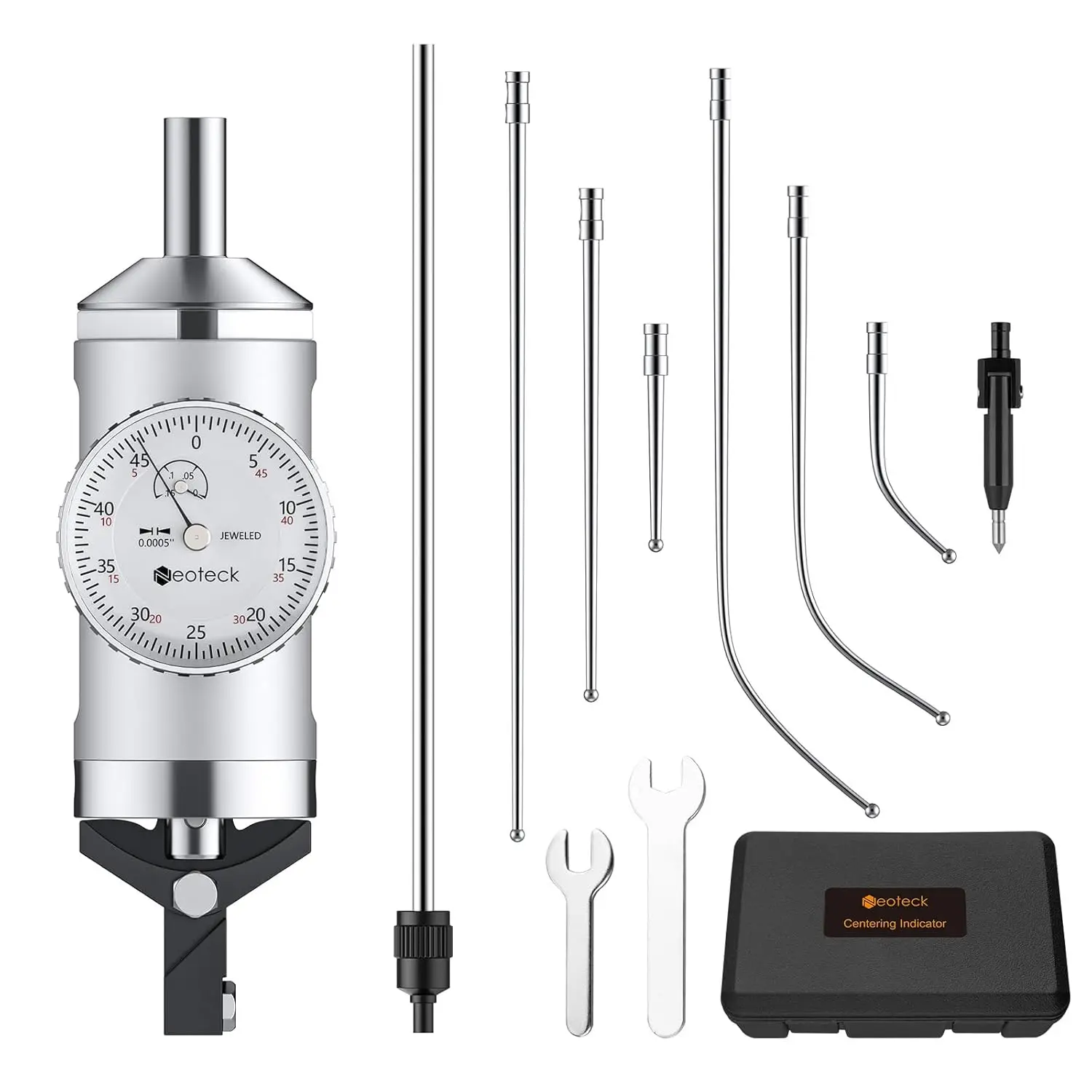 

Coaxial Centering Indicator 0-0.15''/0.0005'' Dial Indicator Set with Storage Case Accurate Co-Ax Indicator for Milling Machine