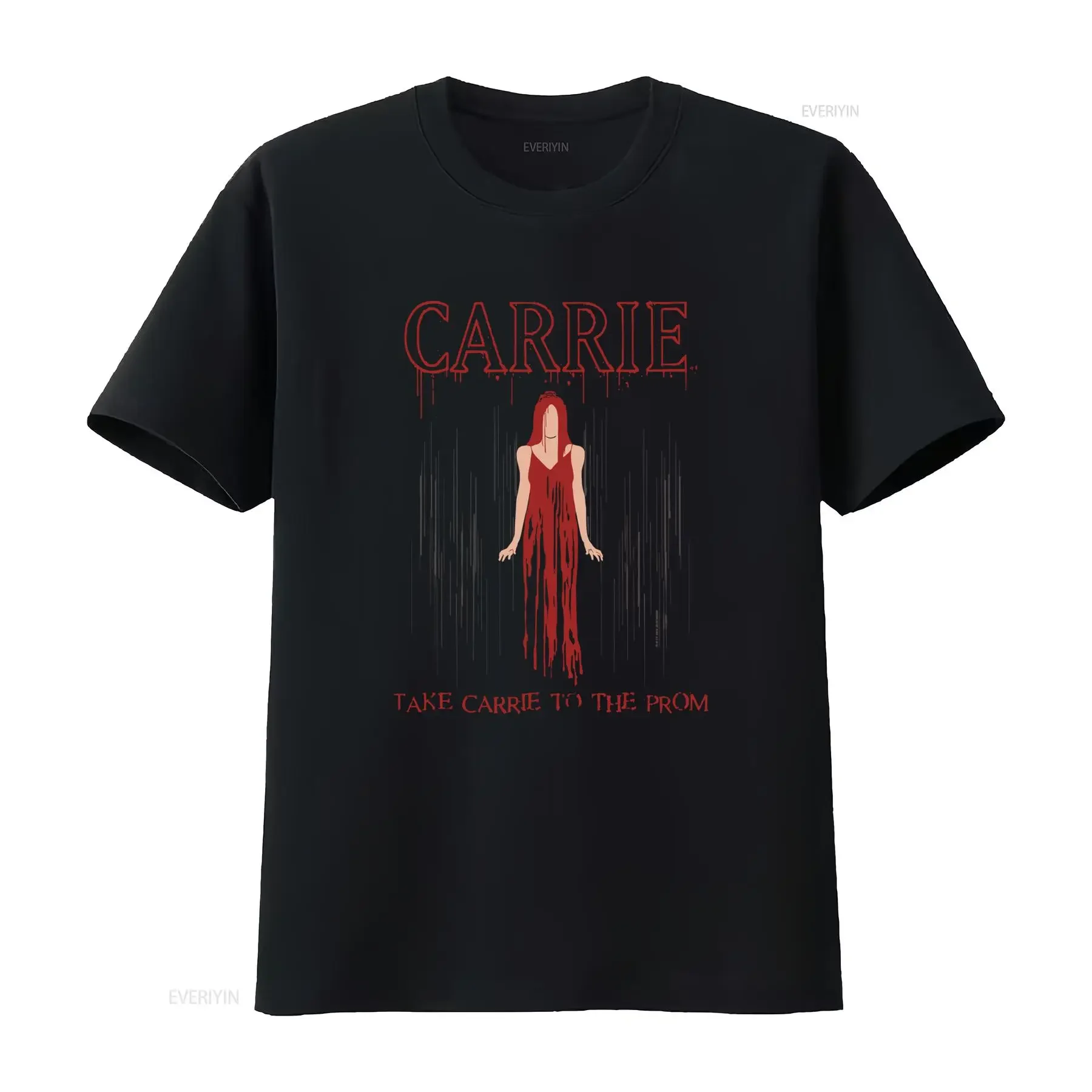 Carrie Stephen King 1976 Horror Movie Inspired Men's T Shirt Take To The Prom Design vintage Washed Stylish designer clothes
