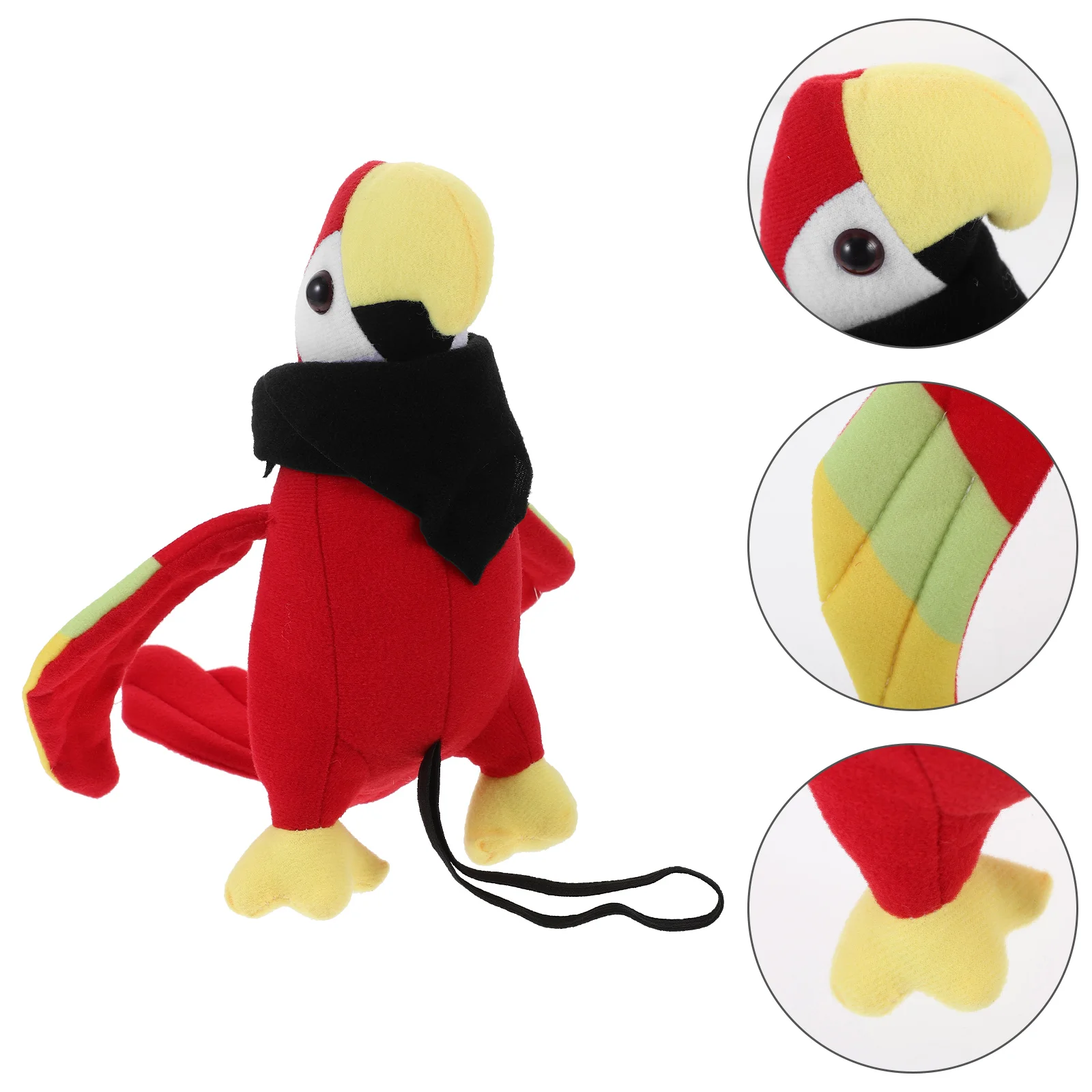 Stuffed Parrot Adorable Pirate Bird Prop Creative Ornament Toy Plush Lifelike Model Pp Cotton Shoulder