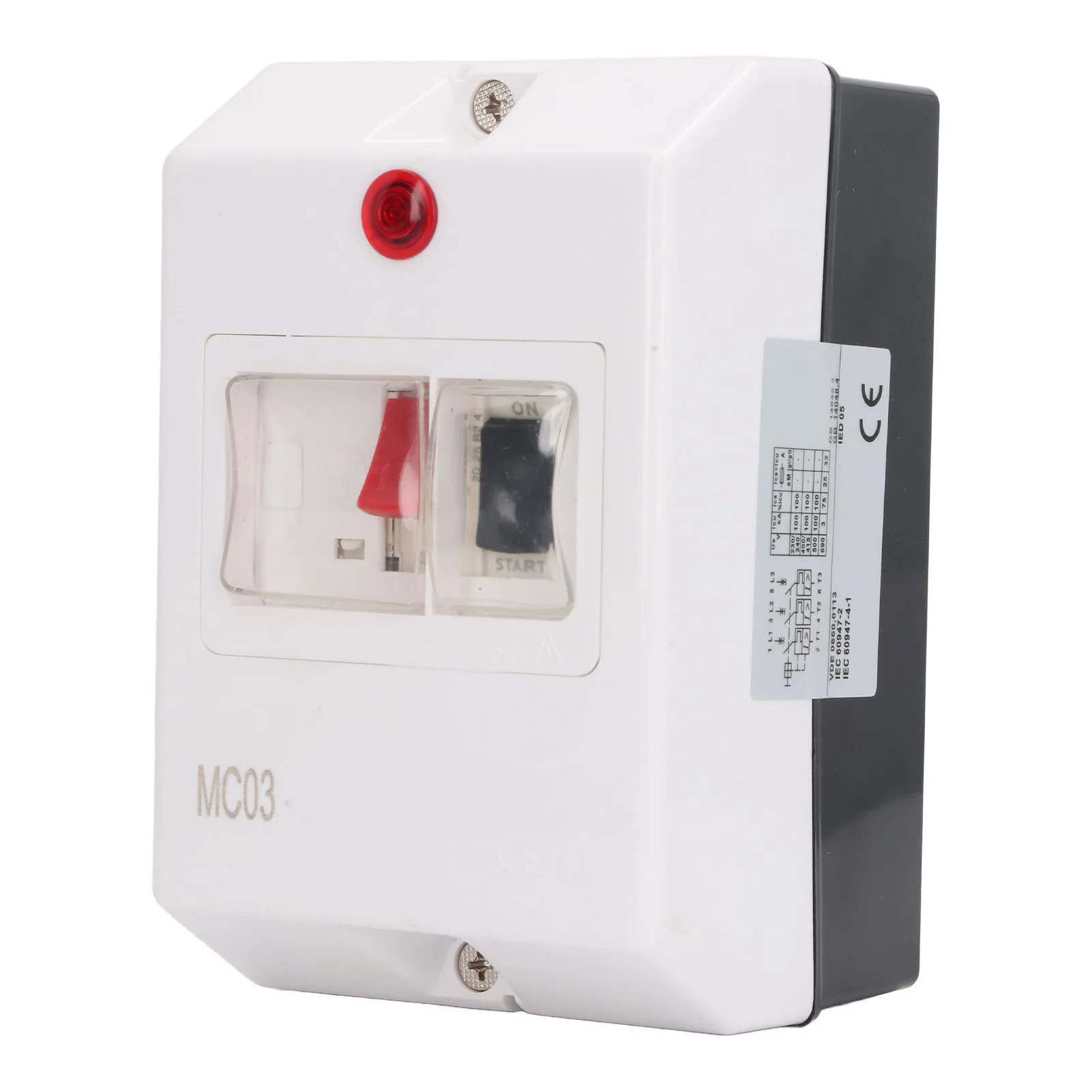 Motor Circuit Breaker Waterproof Electric Motor Protective Circuit Breaker with Signal Lamp 6-10A 230V 240V 400V 415V 500V 690V