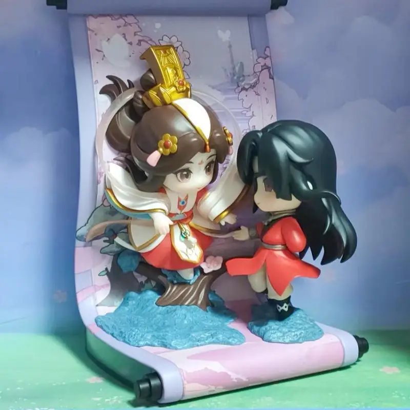 Genuine Heaven Official's Blessing Xie Lian Hua Cheng Action Figure Saburo Celestial Music Floating Painting Qversion Decoration