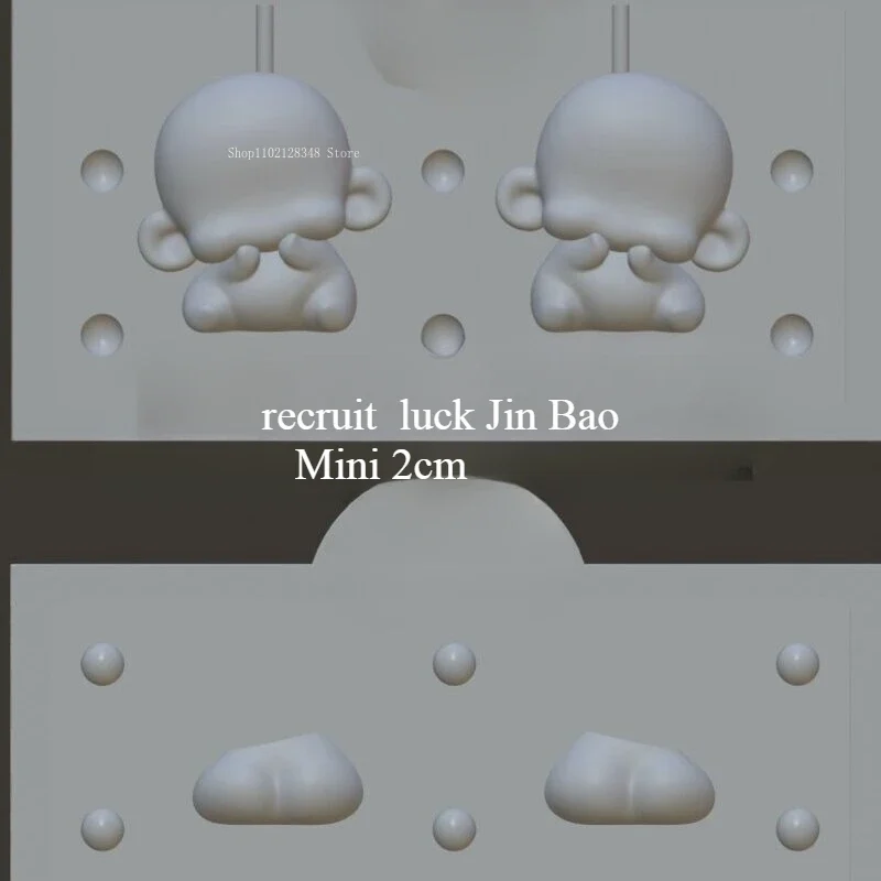 2cm/3cm/4.5cm/6cm Silicone Mold Handmade DIY Ultra Light Clay Stone Plastic Clay Making Cute Doll Q Version Body Film Tools