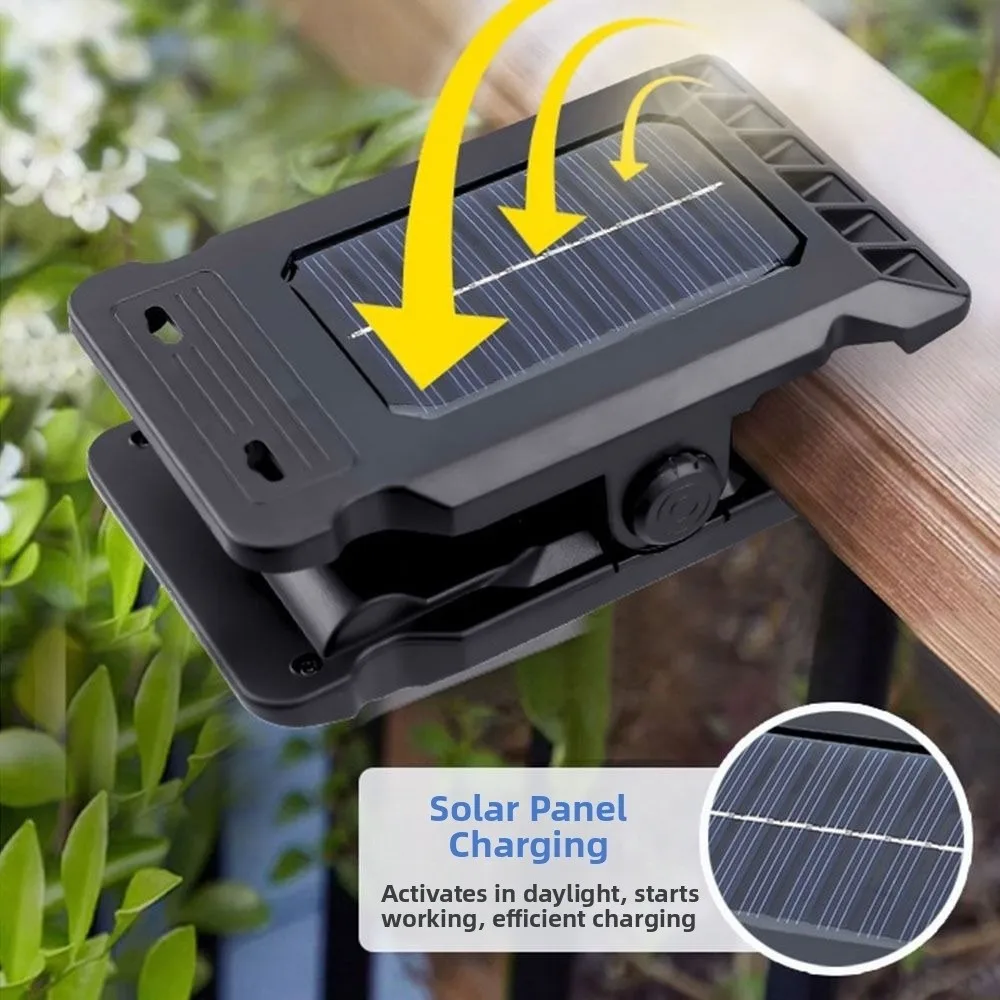 أضواء الحديقة الشمسية بمستشعر الحركة تعمل بالطاقة الشمسية ومقاومة للماء ومشبك بالطاقة الشمسية، فائقة السطوع وسهلة التركيب، مصباح جداري للحديقة