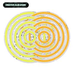 LED COB Angel Eyes DC12V 30mm 50mm 70mm 90mm 110mm COB Chip Aluminum Board Cold Warm White Light Source for Car Halo Ring Lights