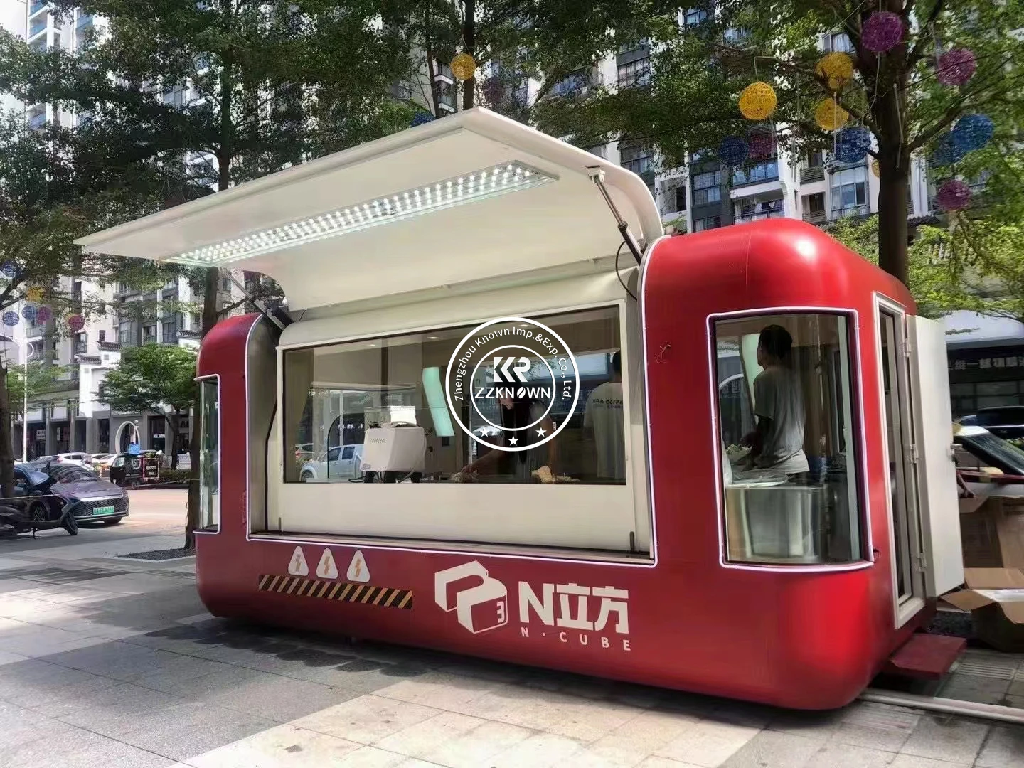 Fully Equipped Fast Food Truck Mobile Kiosk Coffee Shop Street Restaurant With Kitchen Equipments Concession Food Trailer