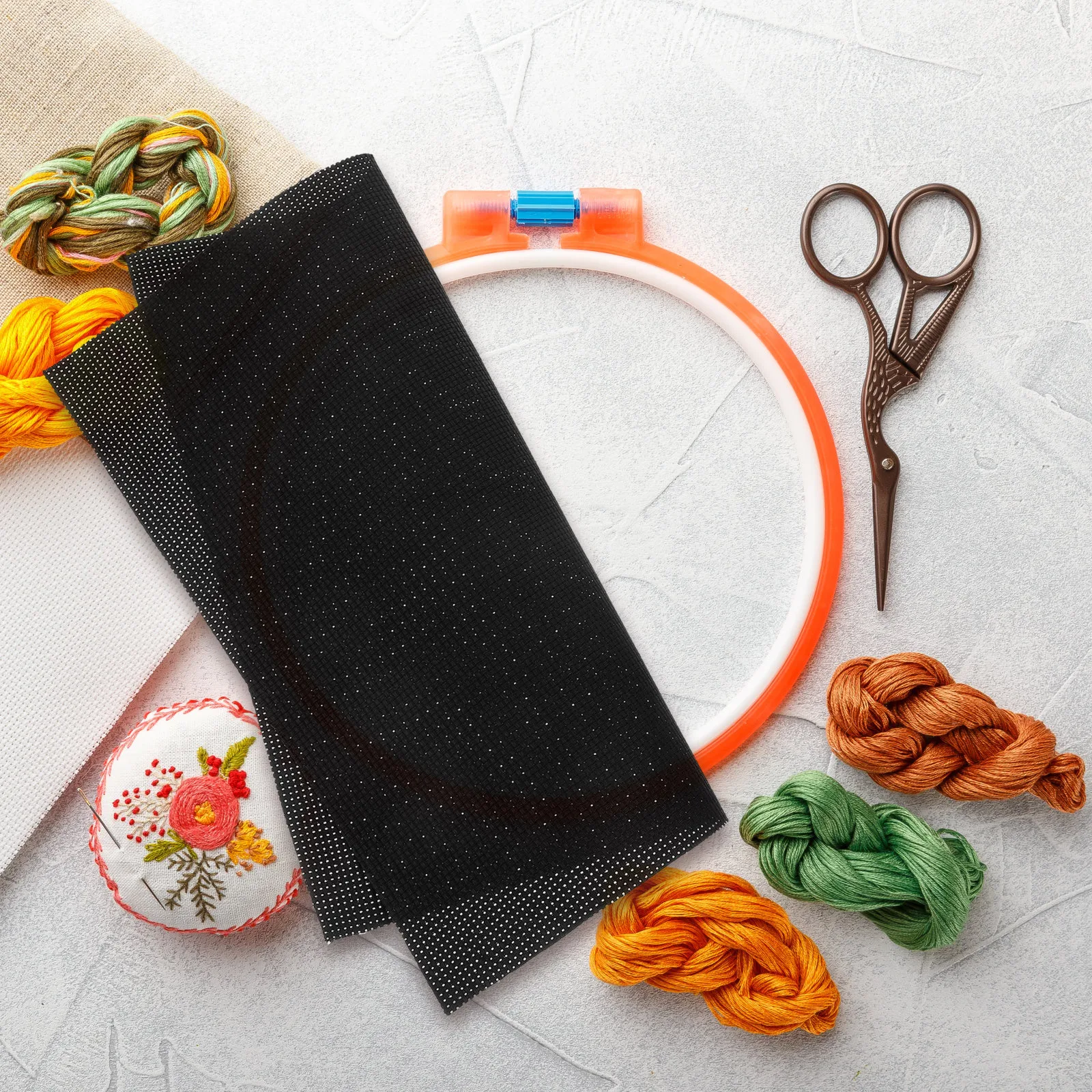 

3pcs Embroidery Fabric Cross Stitch Cloth Polyester Cotton Needlework Supplies Diy Crafting Acrylic Yarn Handmade Paintings