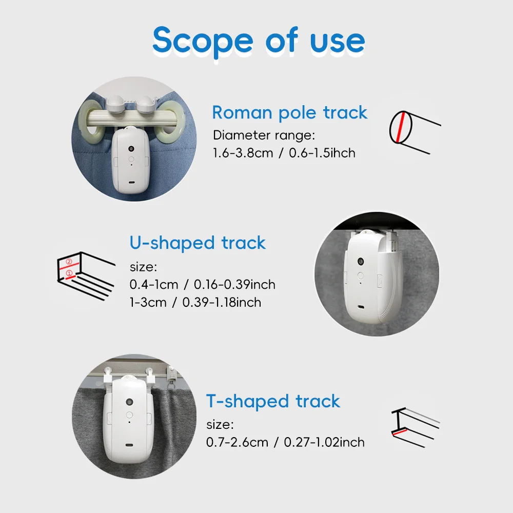 Smart Curtain Motor Remote Button Control Tuya Automatic Roman rod Track Motor Curtain Robot Automatic Curtain Opener