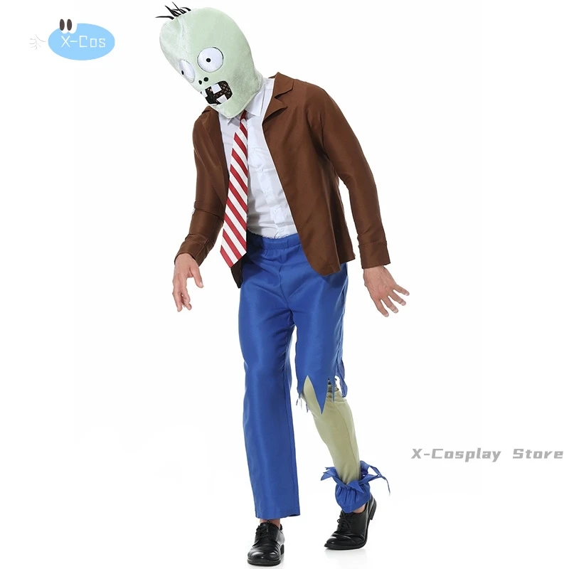 زي تنكري مضحك هالوين للبالغين ، لعبة الزومبي ، بذلة جديدة ، قناع ، ملابس ، مهرجان ، كرنفال ، فستان حفلة ، عرض مسرحي