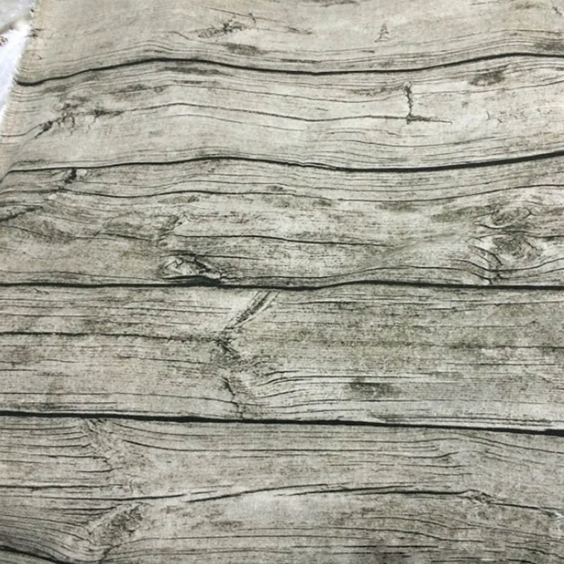 Wood Grain Printed Cotton Linen Fabric for Patchwork, Handmade DIY Sewing Material, Tablecloth, Pillowcover Photo