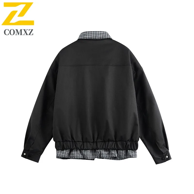 COMXZ الرجال الخريف سترة جديدة قسط الوقوف طوق ركوب الخيل في الهواء الطلق ارتداء مقاومة معطف الترفيه التخييم سترة واقية خفيفة الوزن #4