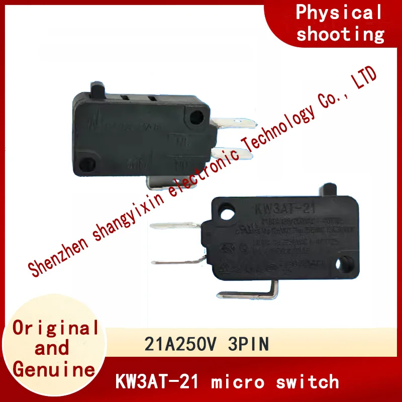 KW3AT-21 Normally open and normally closed Original certified microswitch 21A high current 3-pin black Microswitch