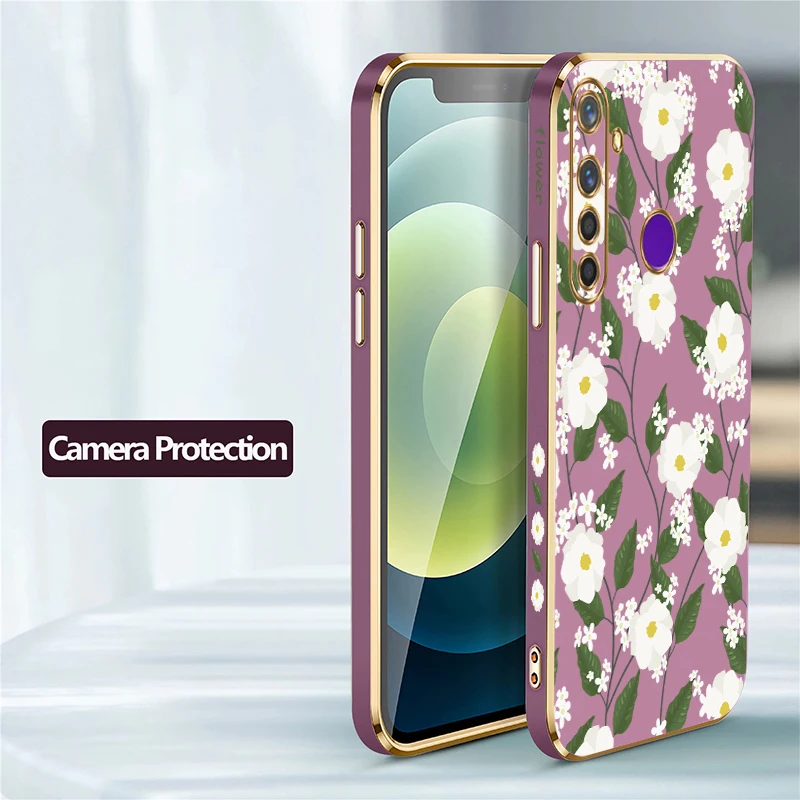 تصفيح سيليكون لينة جراب هاتف ل ممن لهم Realme V5 Q5 Q3i GT Neo 3 2 Pro X X7 Pro V25 V13 نوت 60 زهرة يترك غطاء طباعة