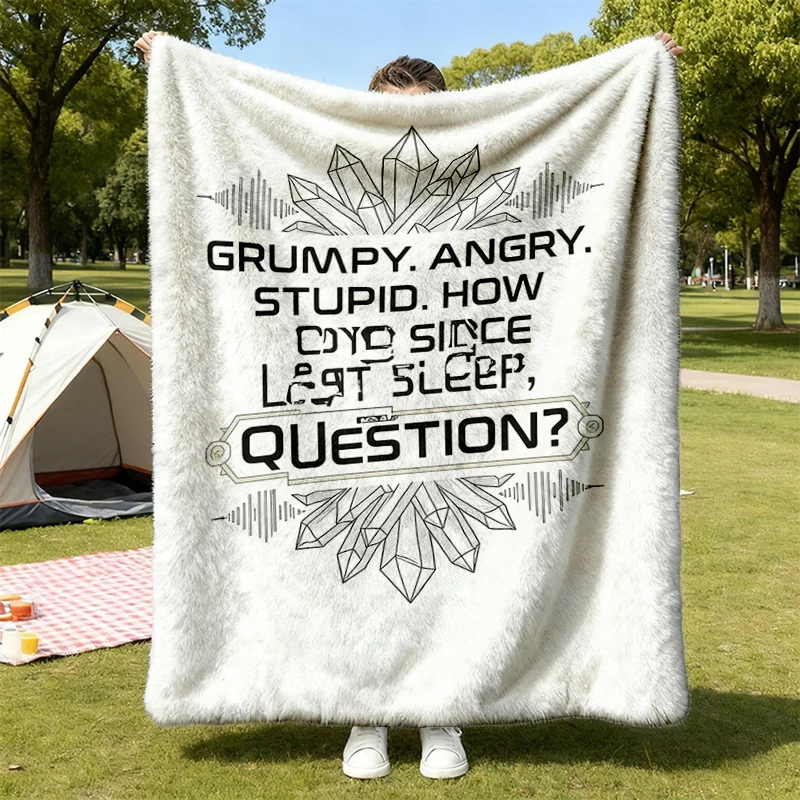 Project Hail Mary Flannel Blanket, Grumpy Rocky Quote