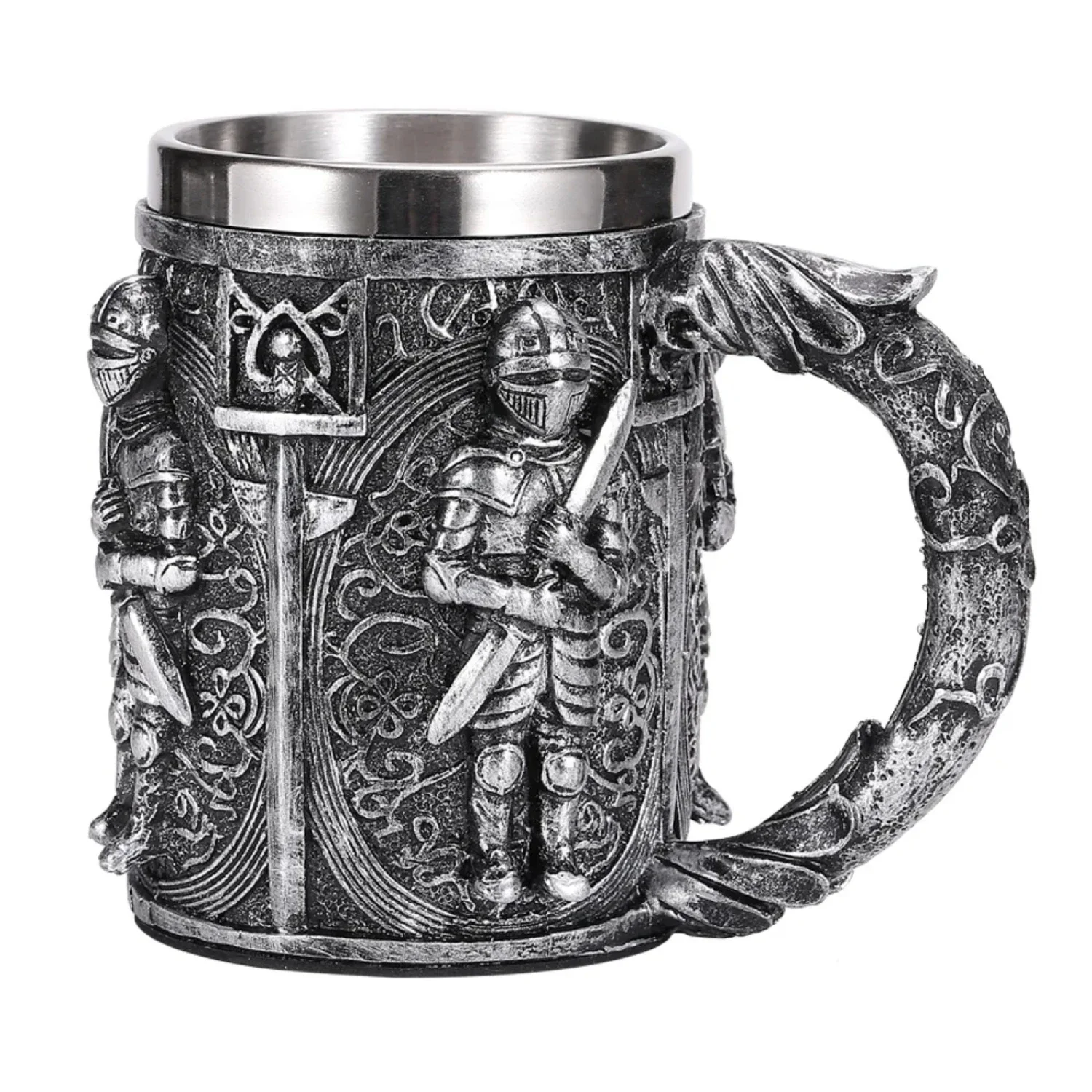 

Unique and Stylish Vintage Tea Cup Coffee Mug for Your Morning and Afternoon Brew - Exquisite Stainless Steel and Resin Medieval