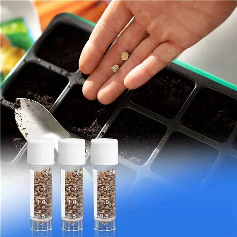 Leading-240Pcs 2 Ml Plastic Vials Lab Plastic Frozen Test Tubes Graduated With Cap For Laboratory School Educational