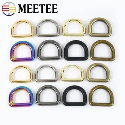 10Pcs Seamless Metal D Rings Buckles for Bags Purse Strap Pet Dog Collar Hardware Backpack Webbing Ring Clasp Sewing Accessories