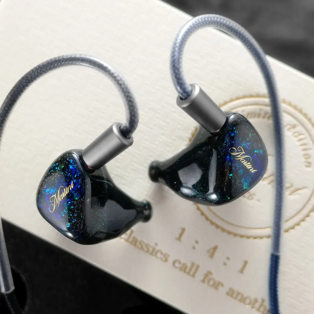 QoA Martini Limited Edition Headphone 1DD+4BA+1BC In Ear Earphone Dynamic Driver 4.4mm Plug For Hifi Music Headsets Cable