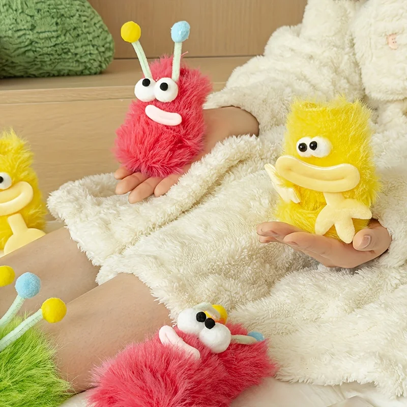 1Double-Pack Funny Cute Ugly-Cute Plush Socks Warm socks for cold feet, home insulation, fluffy floor socks view 6