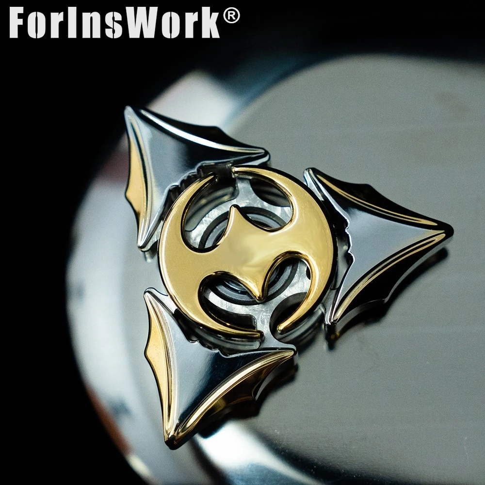 Bat Three-Layer Handle Speed Fidget Spinner EDC Fingertip Spinner Trendy EDC Stress-Relief Toy