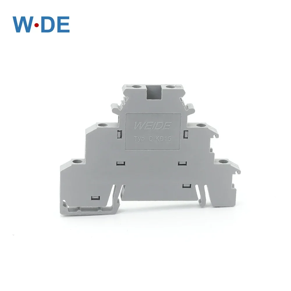 DIKD-1.5 Din Rail Terminal Block Three Layer 3 Level Sensor Actuator Triple Wire Connector DIKD1.5 Wire Conductor 10Pcs