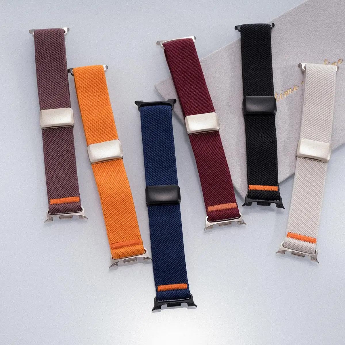 Nylon-Schlaufen-Magnetarmband für Samsung Galaxy Watch 8 40 mm 44 mm, elastisches Band, Armband für Galaxy Watch 8 Classic 46 mm Armband