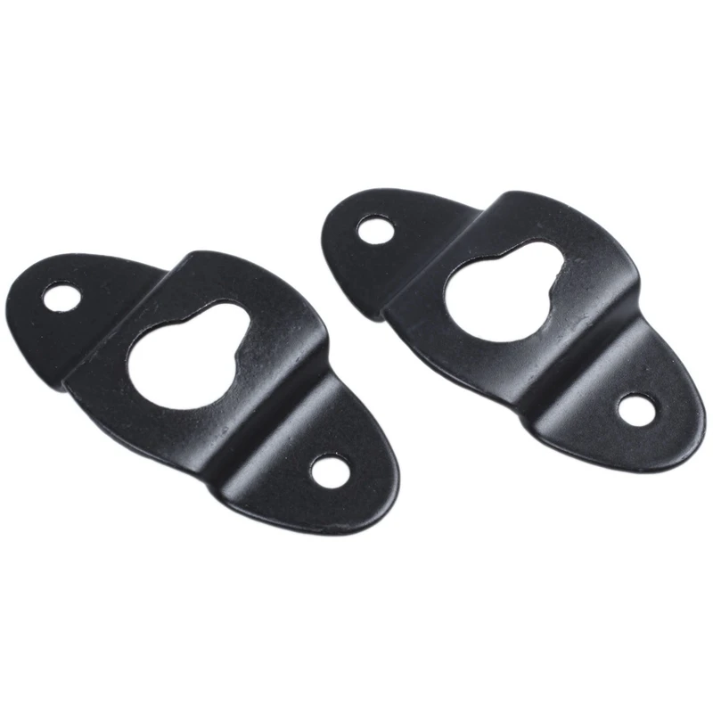 40PCS Audio Speaker Wall Mounted Iron Hanger Plate Black 4.8Cm Long