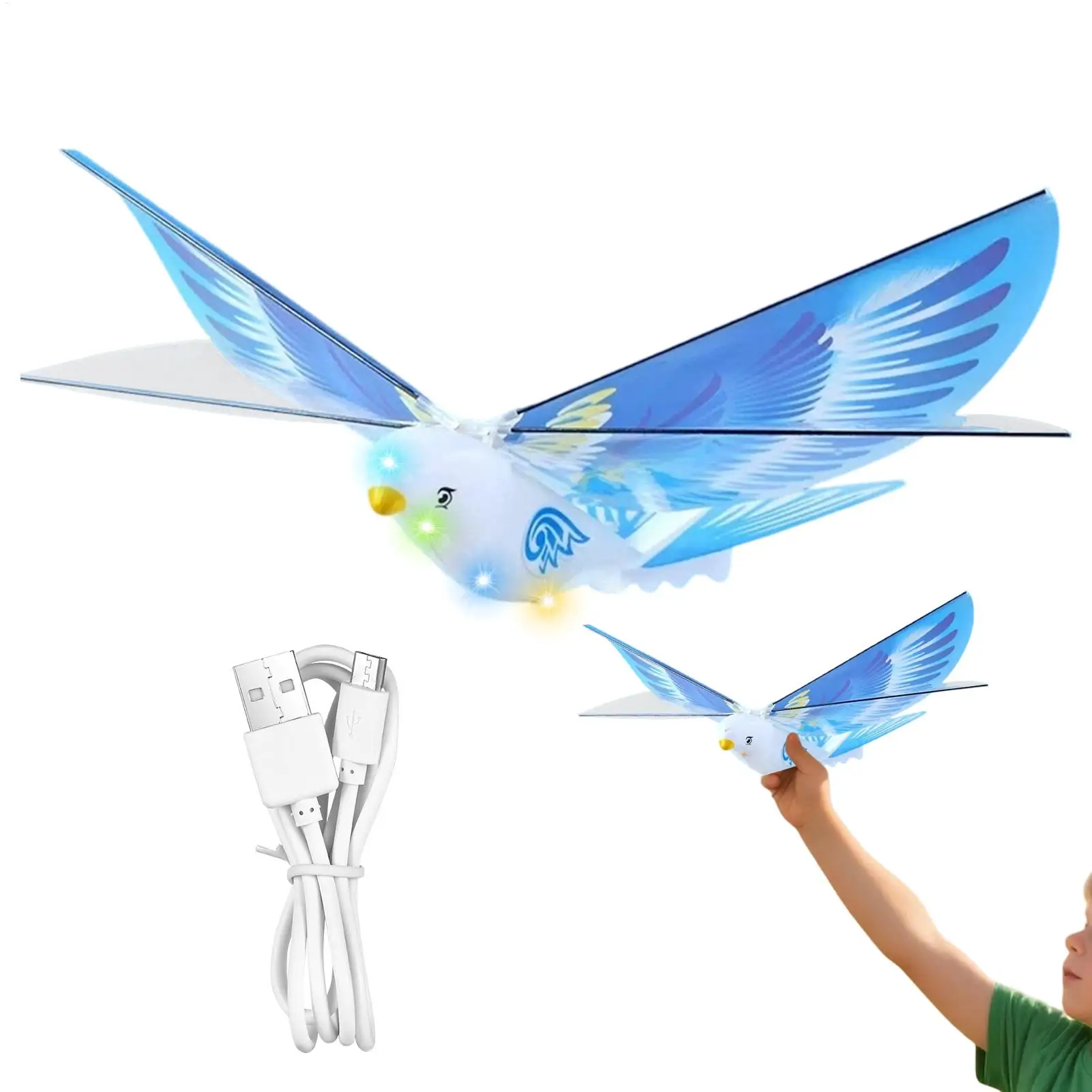 Robot pájaro modelo Animal realista con alas aleteadas volando pájaro eléctrico juguete para niños adolescentes reunión familiar jardín al aire libre