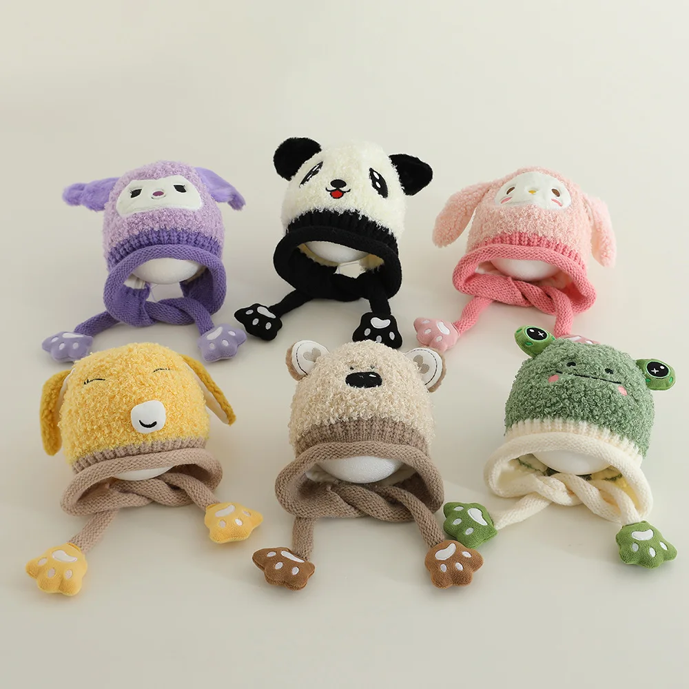 

Winter Baby Hat Korean Edition Warm Boys and Girls' Baotou Hat Cute Super Cute Cartoon Children's Plush Ear Protection Hat