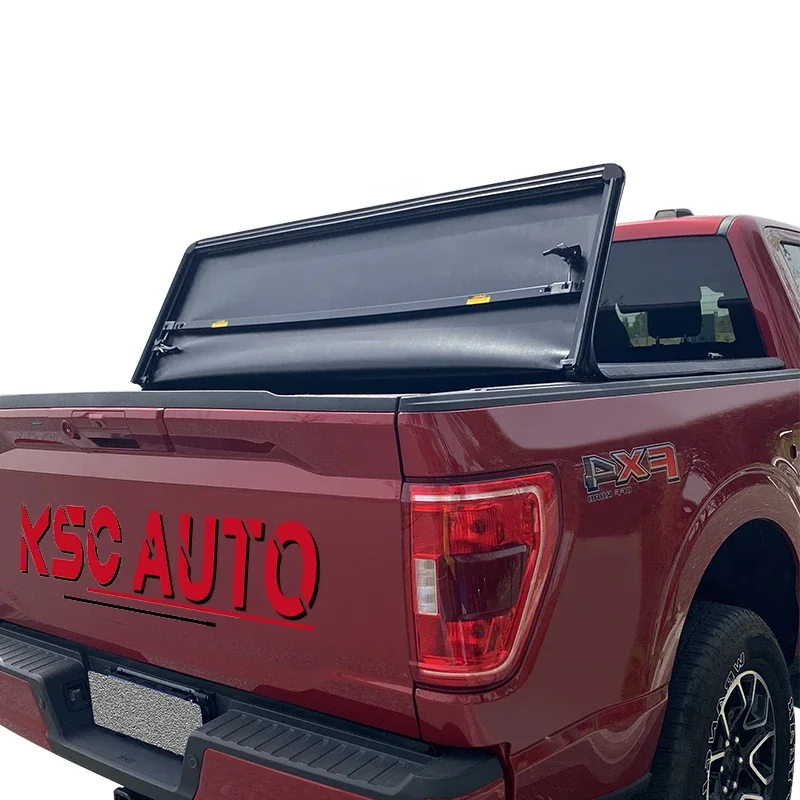 

Soft Tri-Fold Truck Pickup Bed Tonneau Cover For 2015-2023 Toyota Hilux Revo/Rocco Double Cab