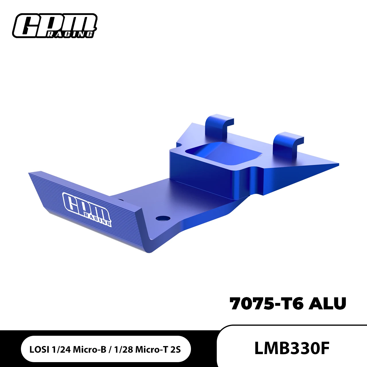 GPM 7075 Alloy Front Skid Plate Bumper For LOSI 1/24 Micro-B LOS00007 / 1/28 Micro-T 2S LOS-1392
