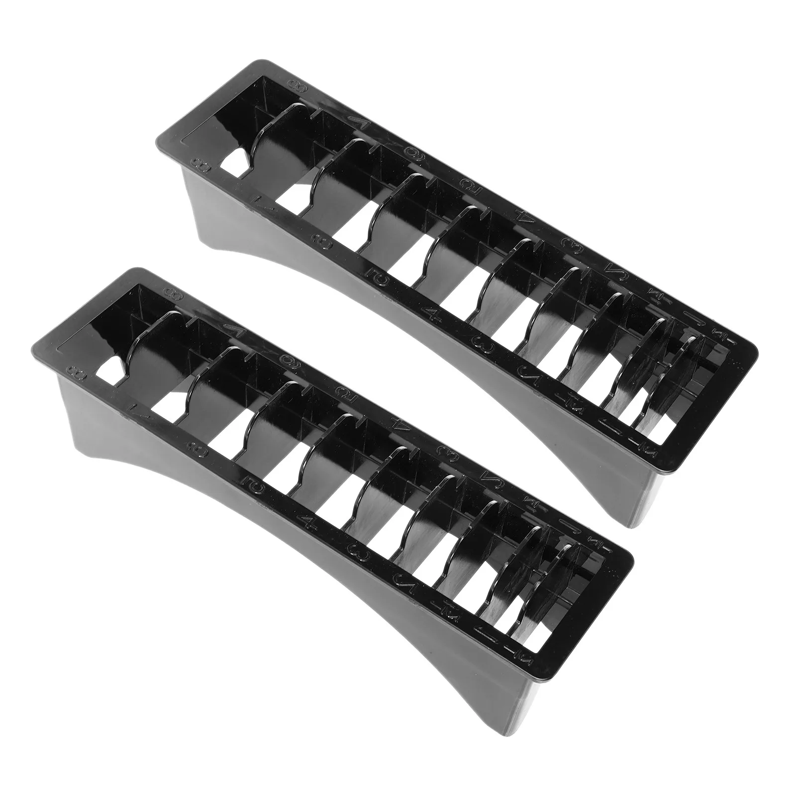 Hair Clipper Guard Organizer 2 Piece ABS Limit Comb Storage Rack Sturdy Barber Tool Holder Box