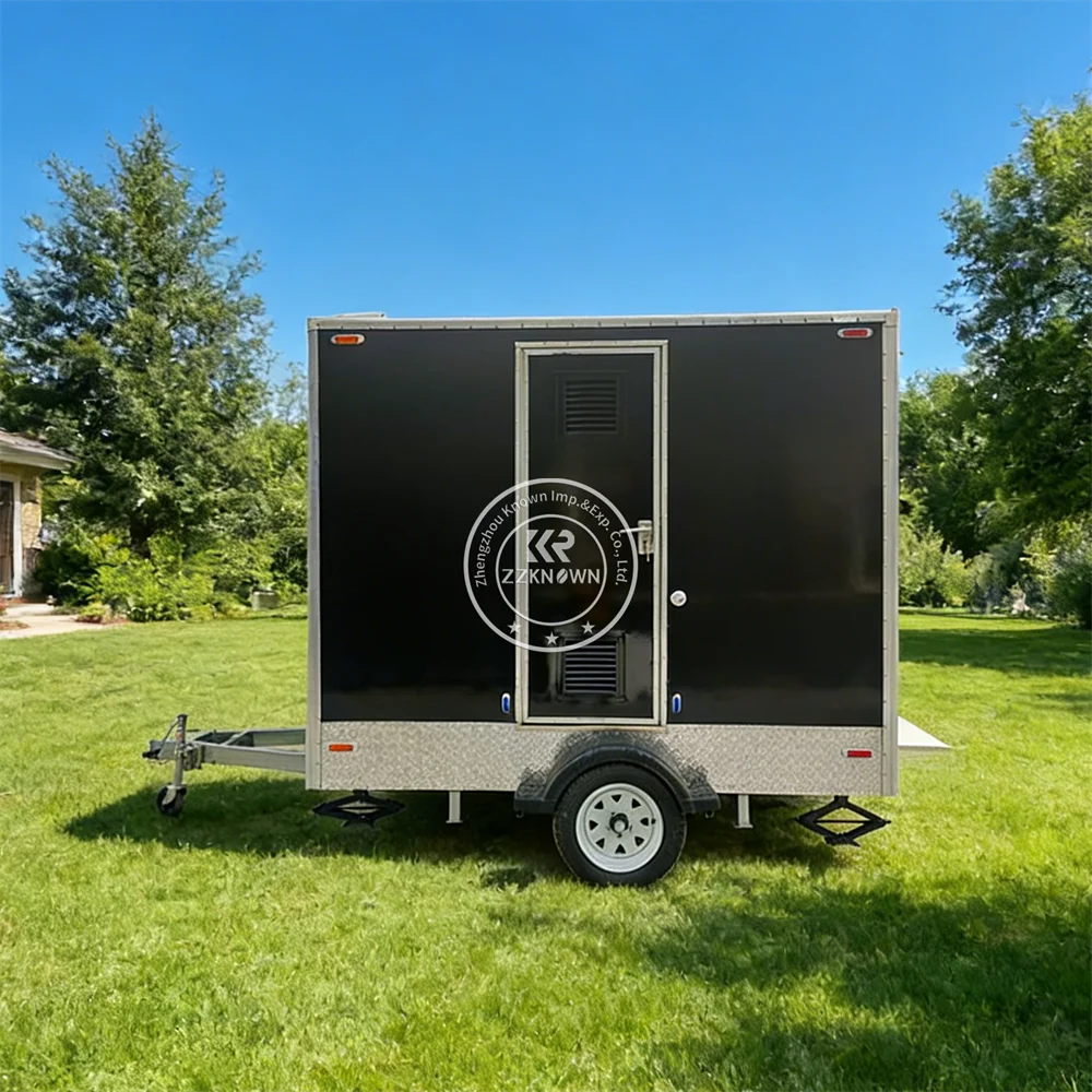Luxury Portable Toilet Trailer Mobile Shower Restroom Customized Mobile Bathroom Trailer Smart Camping Toilet Trailer