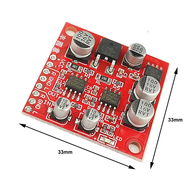 DLHiFi Dual TDA1308 scheda preamplificatore Dual OP Amp amplificatore di potenza scheda preamplificatore