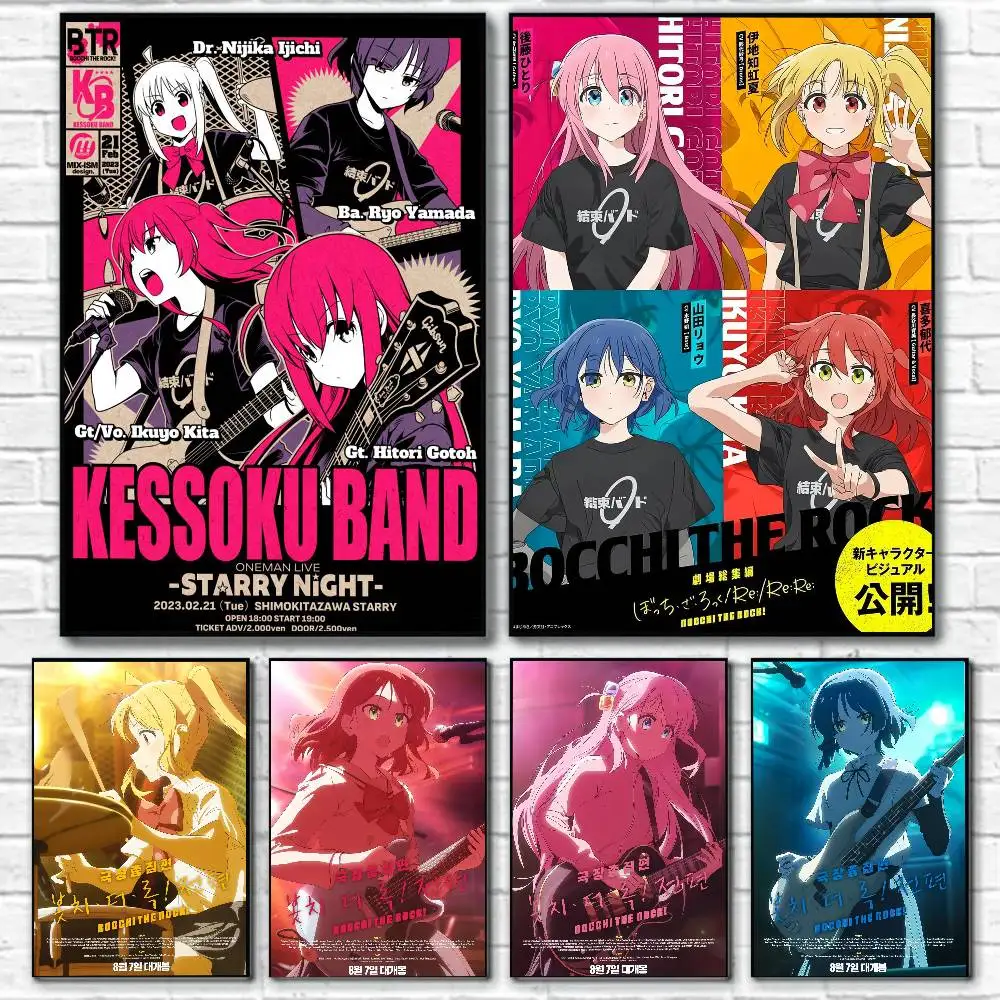 B-Bocchi the Rock Anime-Poster, Leinwandgemälde, Poster mit Drucken, Zuhause, Schlafzimmer, Wohnzimmer, Dekoration, Geschenk