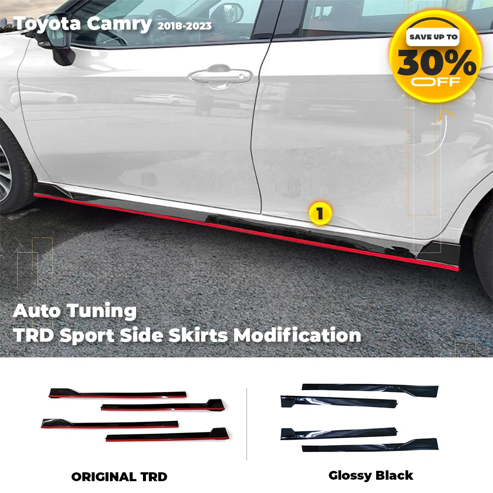 

For Toyota Camry L LE XLE 2018-2023 TRD Sport Side Skirt Body Kit Side Splitter Spoiler Modification Toyota Auto Accessories