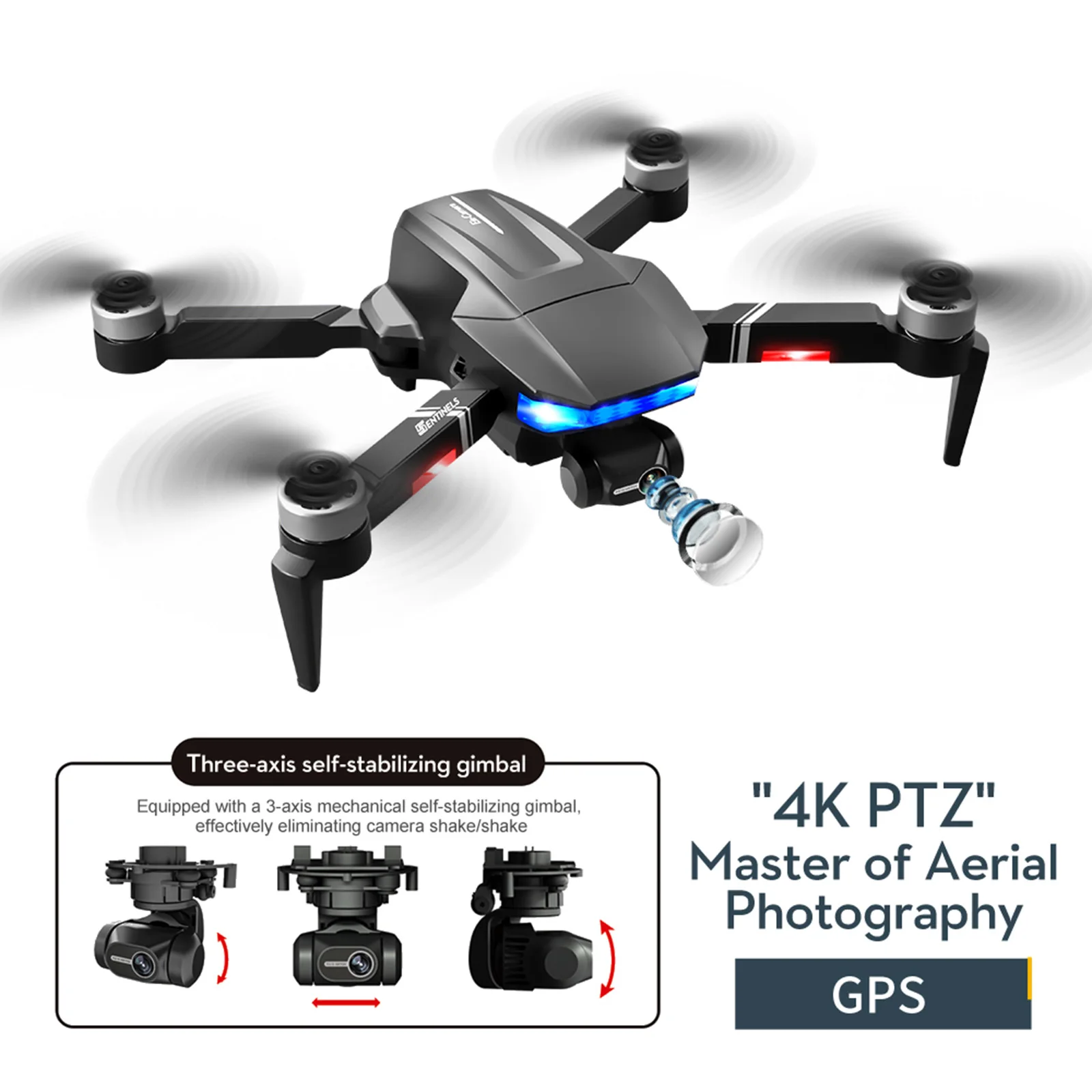 2022 New LSRC S7S Drone 4K GPS 3-Axis Gimbal Aerial Photography Brushless Motor Foldable Mini Rc Quadcopter For Gift