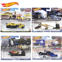 Original Hot Wheels Team Transport Car Culture Metal Model Fleet Nissan Silvia Sakura Sprinter Kids Boys Toys 1/64 Dodge Mustang